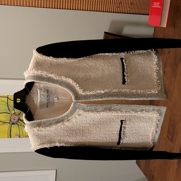 Jacket Only..Boston Proper Rhinestone and Fringe Jacket styled with turtlen NWOT - Picture 2 of 13